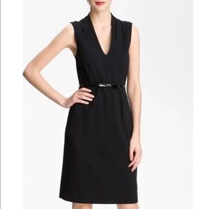 Kate Spade Womens Rock the Casbah Solid Black V Neck Knit Sheath Dress Size 2
